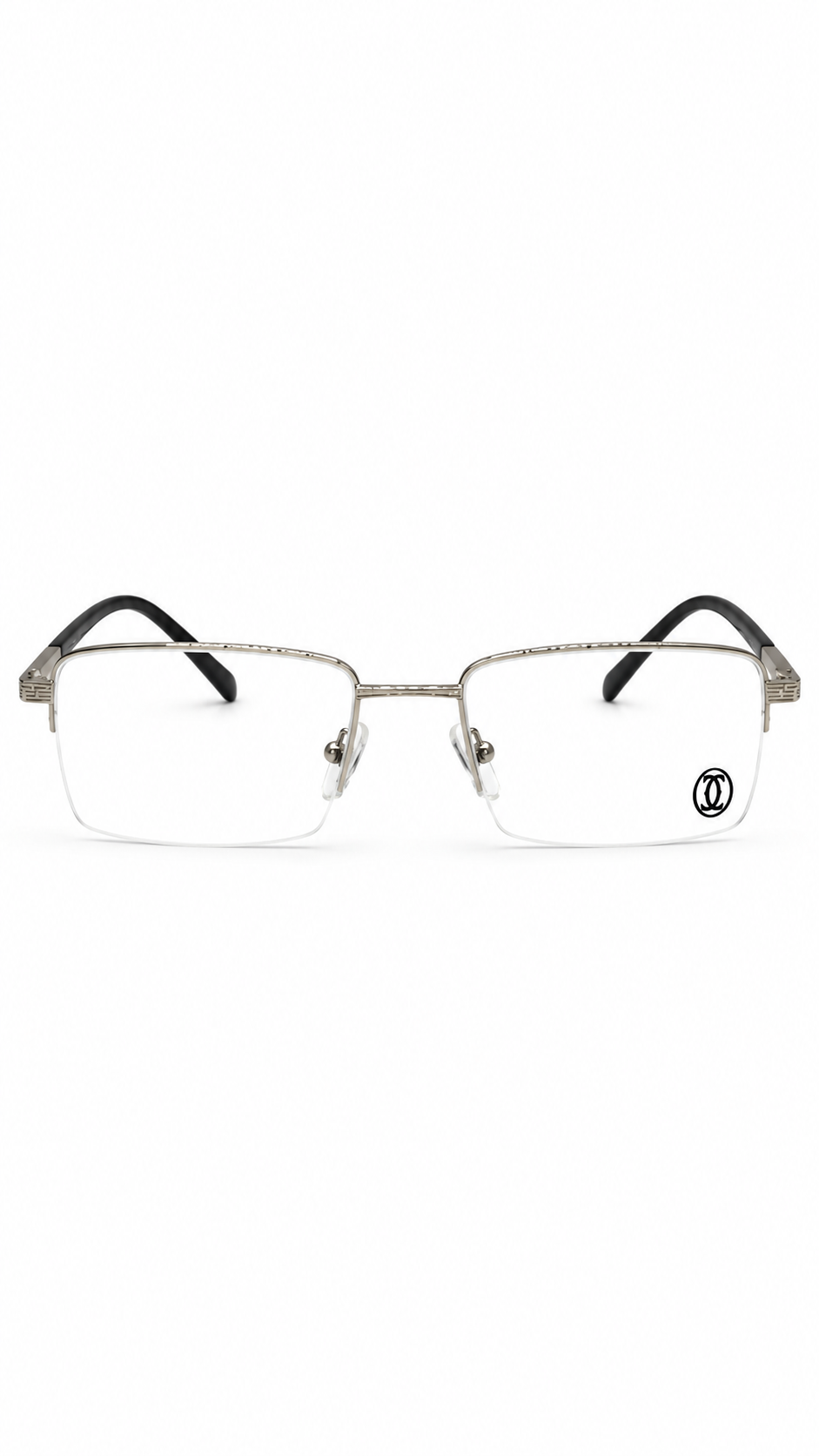 Cartier 4818095 Classic Silver Metal Rectangular Optical Glasses – Premium Eyeglass Frame