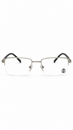 Cartier 4818095 Classic Silver Metal Rectangular Optical Glasses – Premium Eyeglass Frame