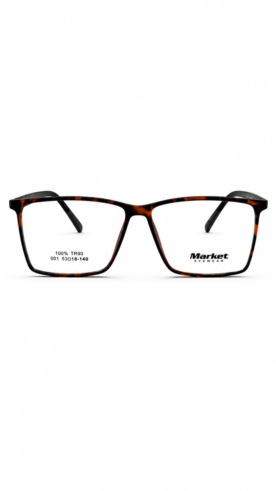 Market Eyewear Tortoise Rectangular Optical Glasses – Classic Full-Rim Frame