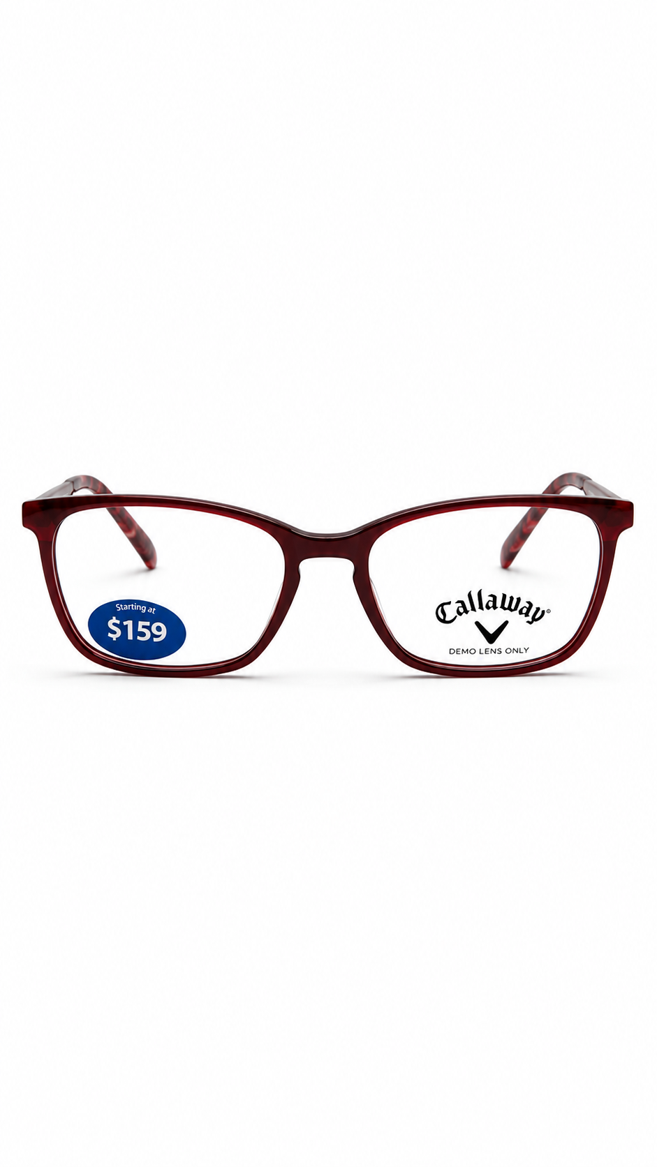 Callaway CA505 Burgundy Rectangular Eyeglasses – Classic Optical Frame