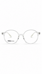Clear Crystal Round Eyeglasses – Classic Unisex Optical Frames