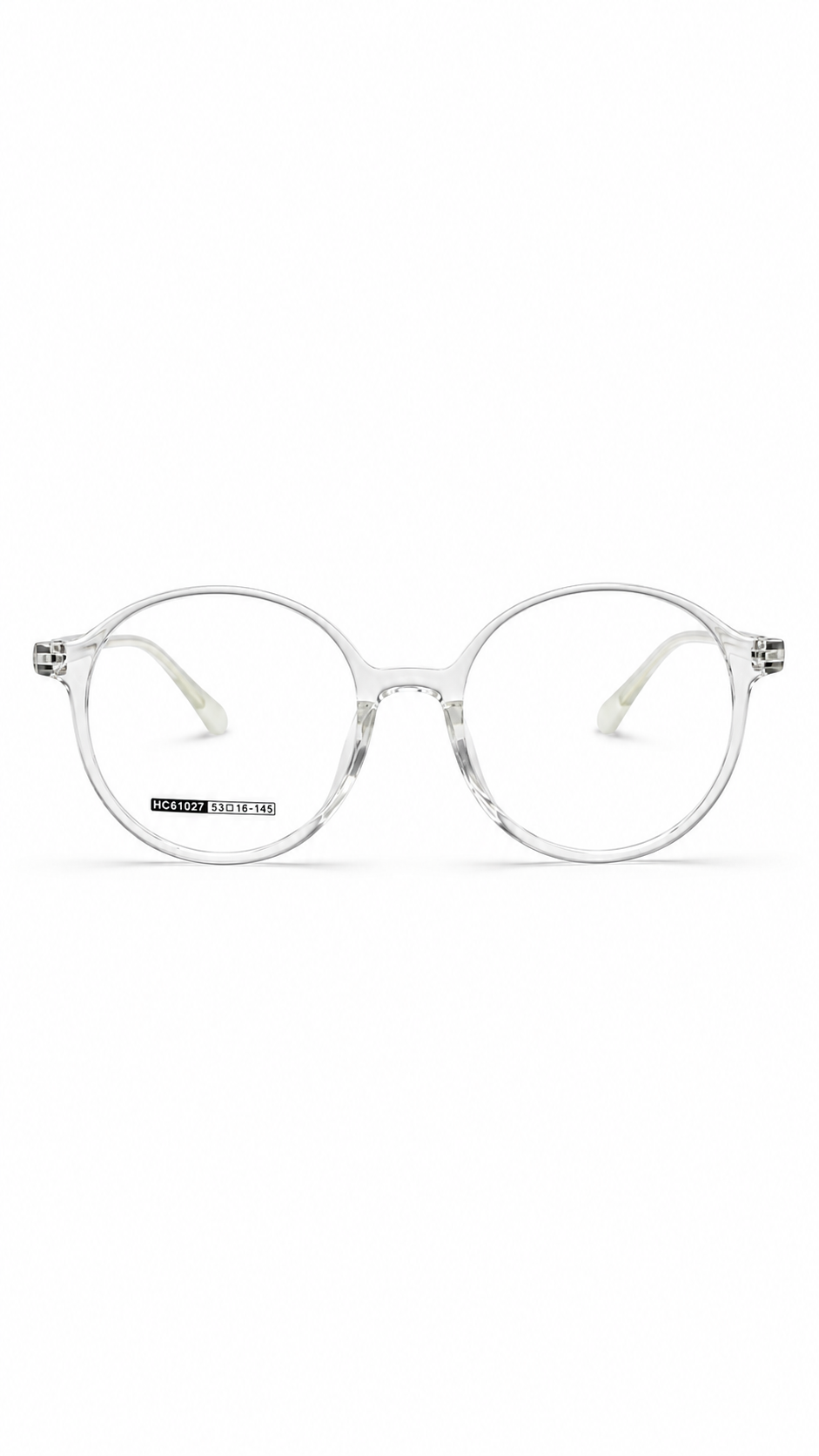 Clear Crystal Round Eyeglasses – Classic Unisex Optical Frames