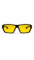 Prada GRA004 Black Sunglasses – Yellow Lens Rectangular Frame