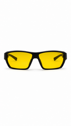 Prada GRA004 Black Sunglasses – Yellow Lens Rectangular Frame