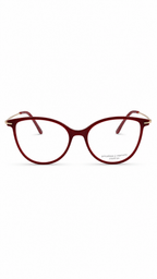 Burgundy Red Cat-Eye Eyeglasses – Full Rim Optical Frames