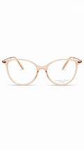 Peach Beige Cat-Eye Eyeglasses – Elegant Full-Rim Optical Frames