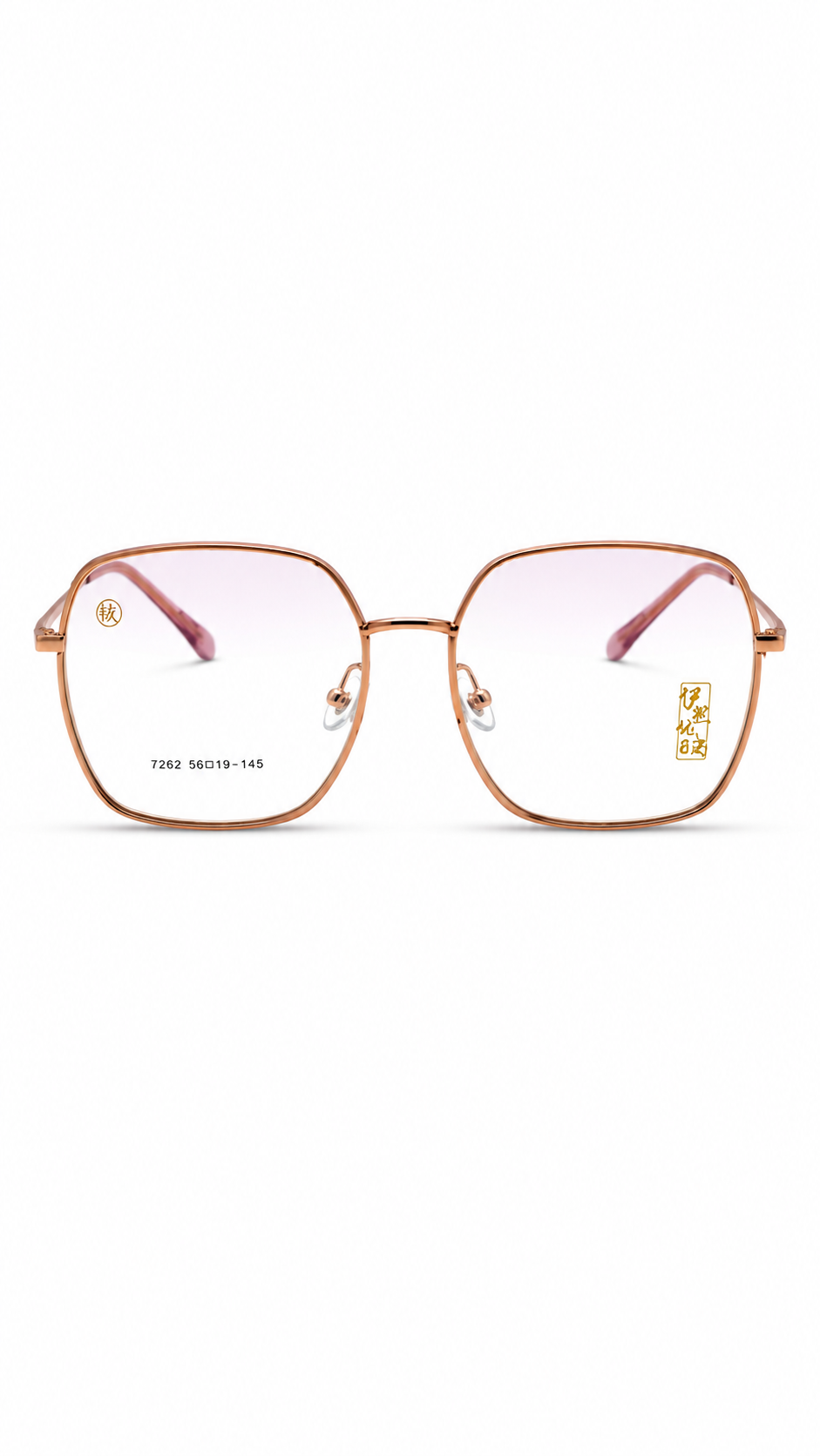 Elegant Gold Square Eyeglasses – Lightweight Metal Frame
