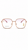 Elegant Gold Square Eyeglasses – Lightweight Metal Frame