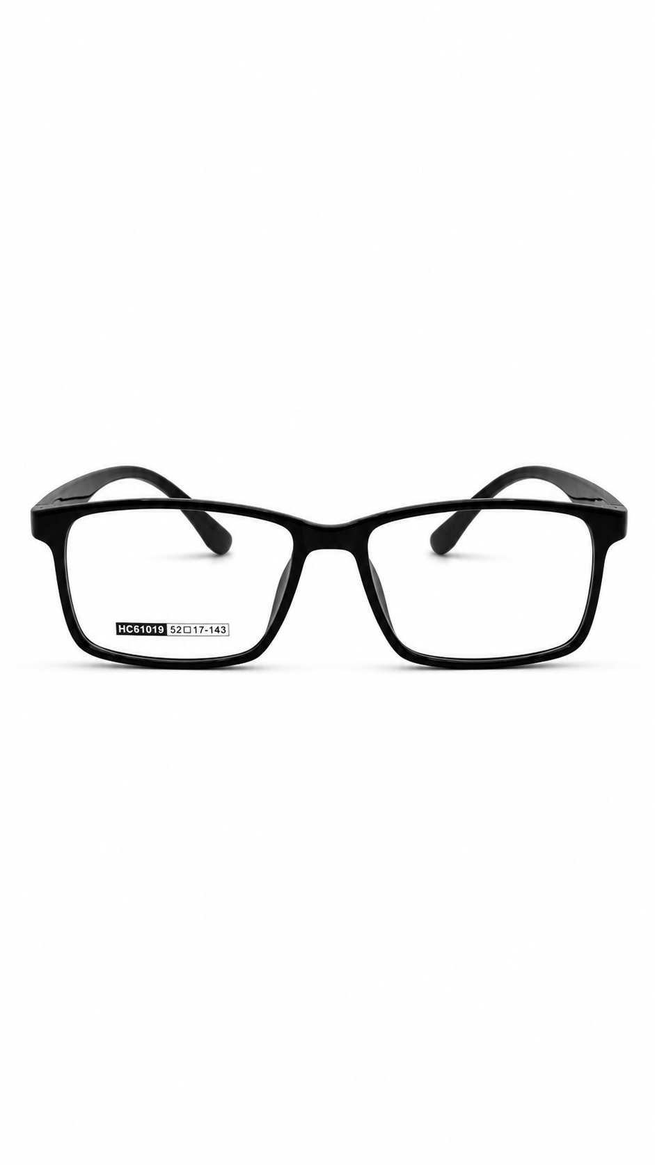 Classic Black HC61019 Rectangular Eyeglasses – 52-17-143