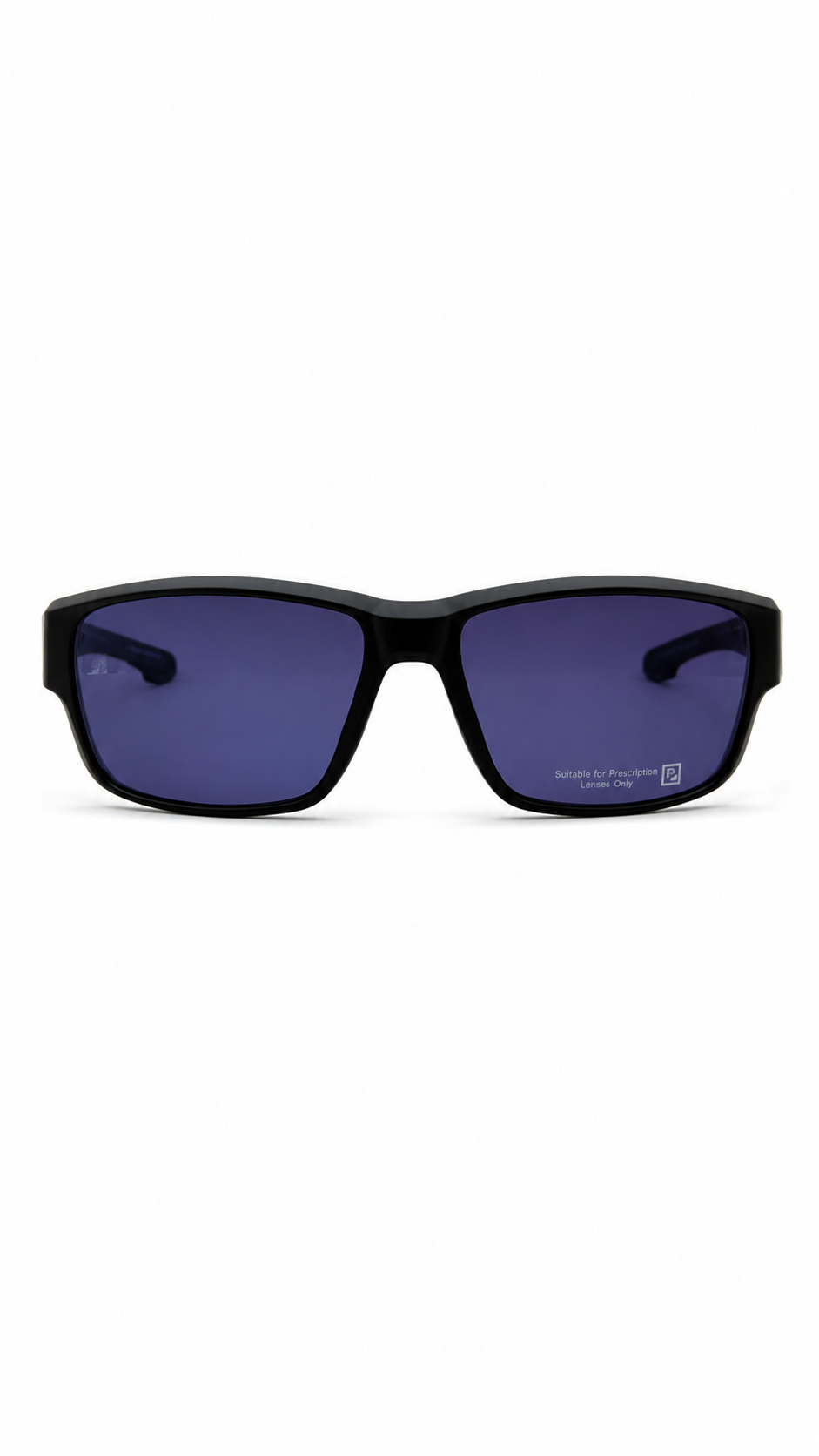 Specsavers  Classic Black Rectangle Polarized Sunglasses – Purple Lens