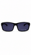 Specsavers Black Rectangle Sunglasses with Purple Tinted Lenses