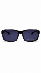 Specsavers Black Rectangle Sunglasses with Purple Tinted Lenses