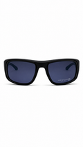 Specsavers Black Oversized Rectangle Sunglasses with Purple Lenses