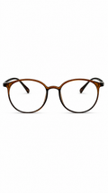 Brown Round Eyeglasses – Classic Transparent Tortoiseshell Optical Frames