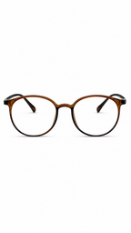 Brown Round Eyeglasses – Classic Transparent Tortoiseshell Optical Frames
