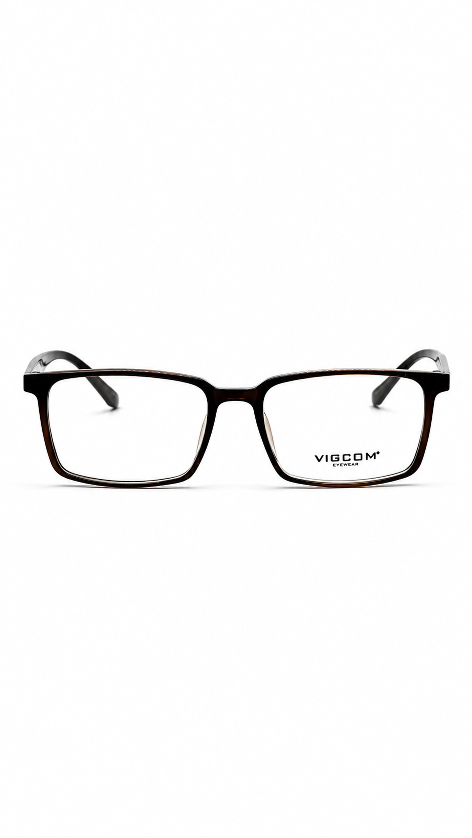 Vigcom Eyewear Brown Rectangular Glasses – Classic Optical Frames