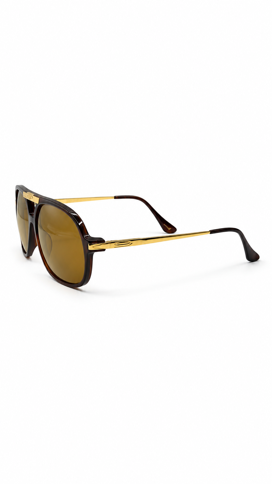 Persol 6403/V2/44 61-12-135 Aviator Sunglasses – Black Frame with Yellow Amber Lenses