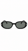 Tom Ford TF1364-K 01A Grey Oval Sunglasses – Classic Luxury Designer Eyewear