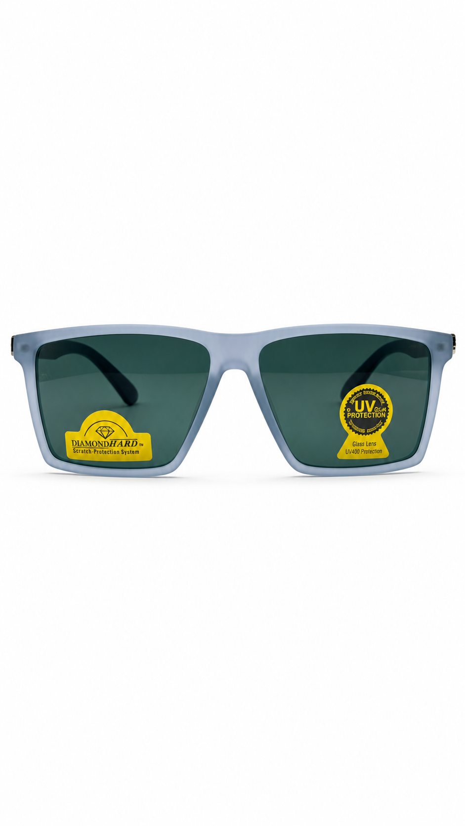 2113 Green Lens Sunglasses – Classic Square Frame UV Protection