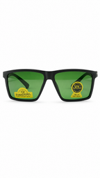 Green Sunglasses – Black Square Frame with UV Protection