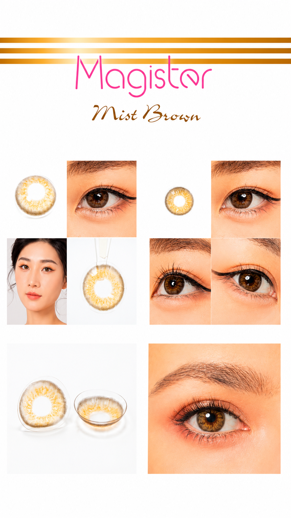 Magister Mist Brown Colored Contact Lenses