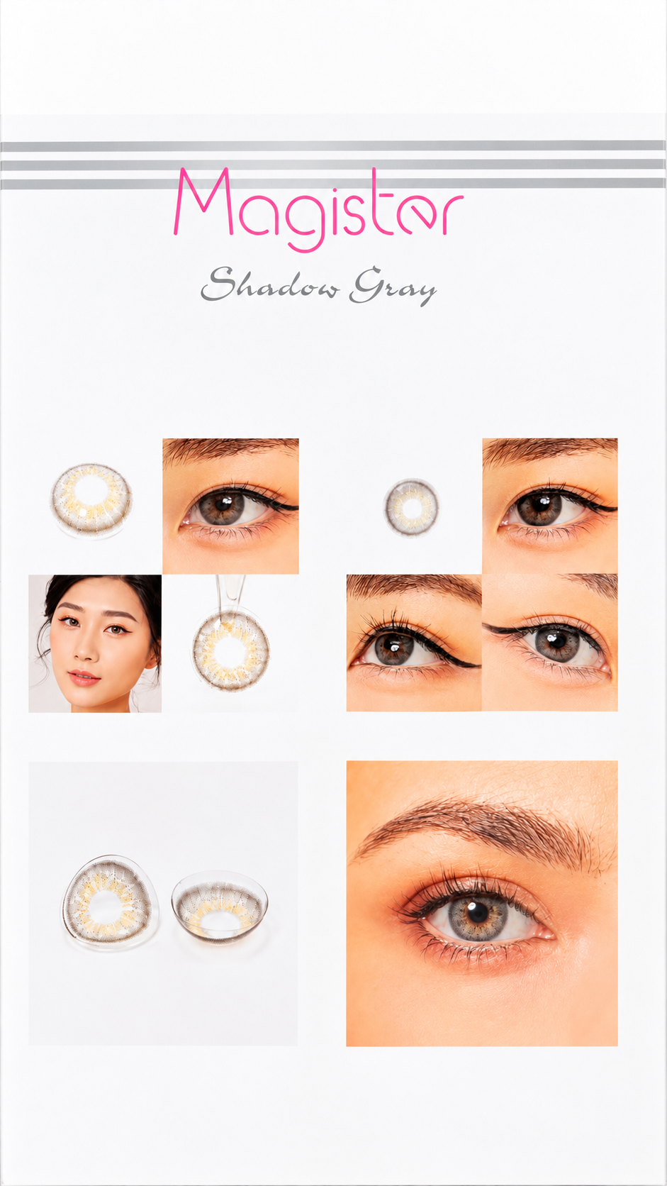 Magister Shadow Gray Colored Contact Lenses