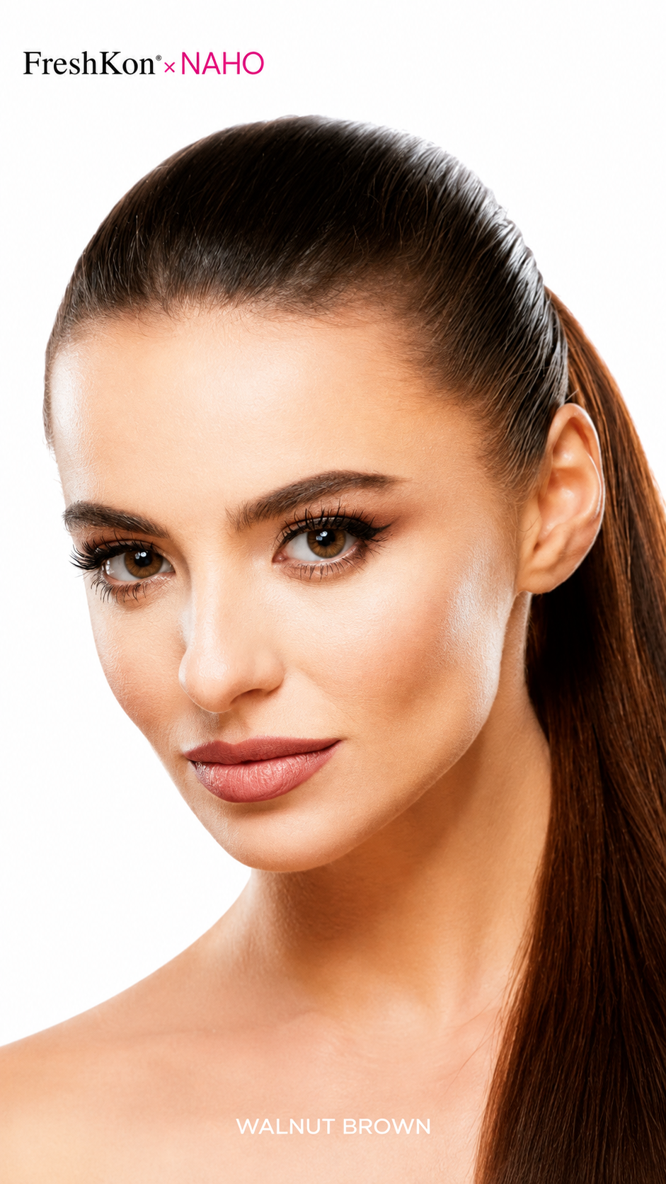 FreshKon Naho Walnut Brown Colored Contact Lenses