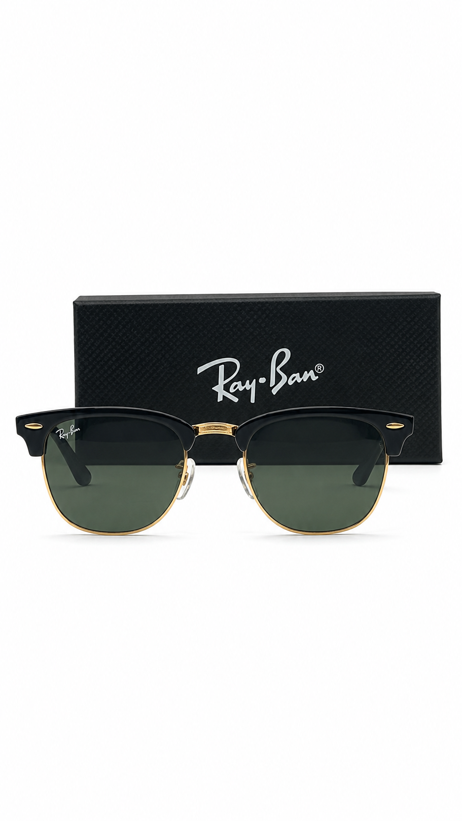 Ray-Ban Clubmaster RB3016 Black & Gold Sunglasses
