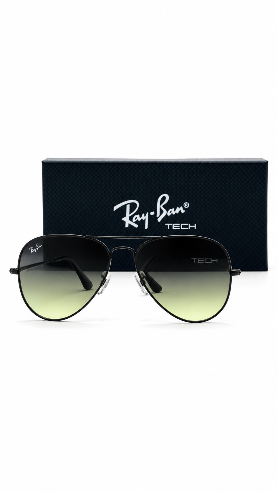 Ray-Ban RB3026 Aviator Large Metal Black Gradient Sunglasses UV-Ultra Violet