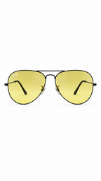 Ray-Ban RB3026 Aviator Large Metal Black Yellow Mirror Sunglasses