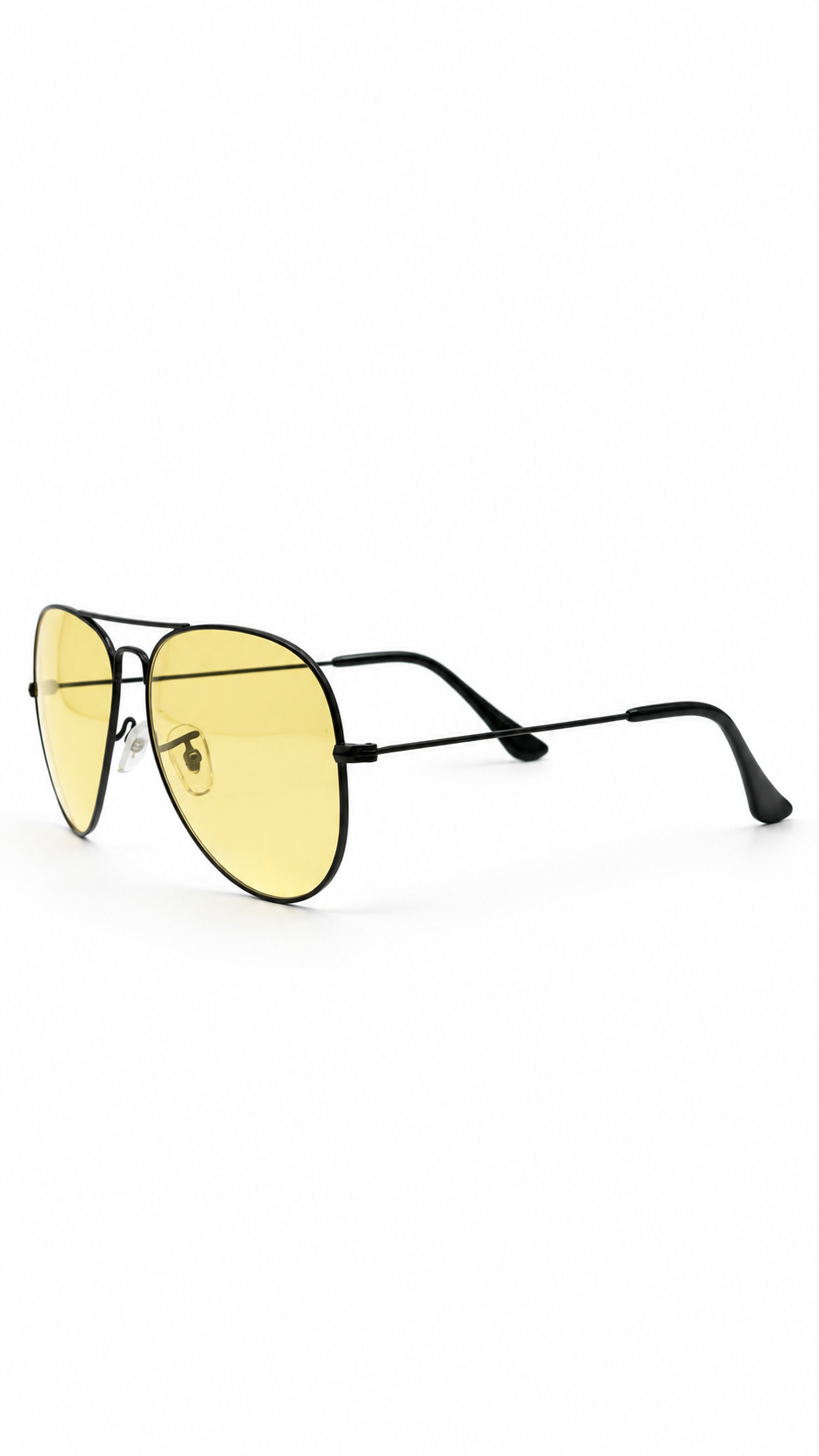 Ray-Ban RB3026 Aviator Large Metal Black Yellow Mirror Sunglasses