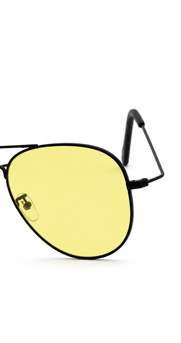 Ray-Ban RB3026 Aviator Large Metal Black Yellow Mirror Sunglasses