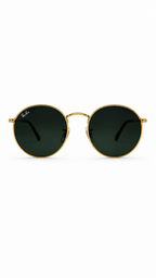 Ray-Ban RB3447 Oval Double Bridge Green Lens Sunglasses