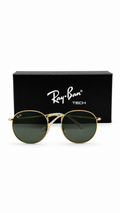 Ray-Ban RB3447 Oval Double Bridge Green Lens Sunglasses