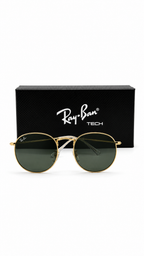 Ray-Ban RB3447 Oval Double Bridge Green Lens Sunglasses