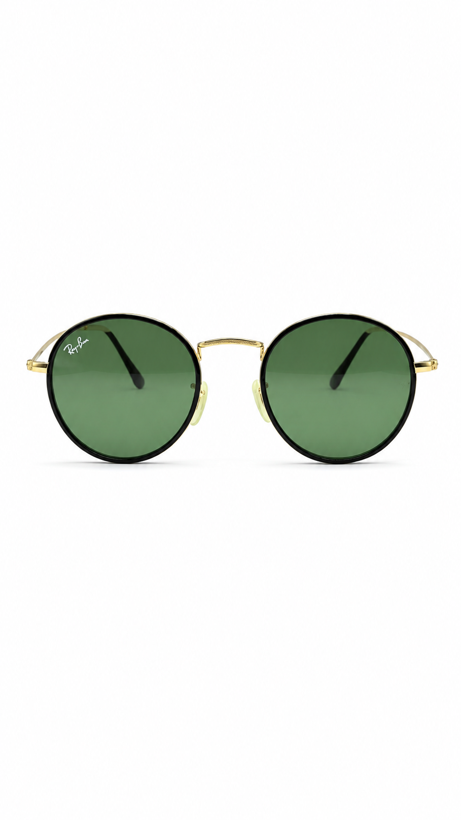 Ray-Ban RB3647 002 Round Double-Bridge Black G-15 Sunglasses