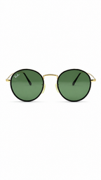 Ray-Ban RB3647 002 Round Double-Bridge Black G-15 Sunglasses