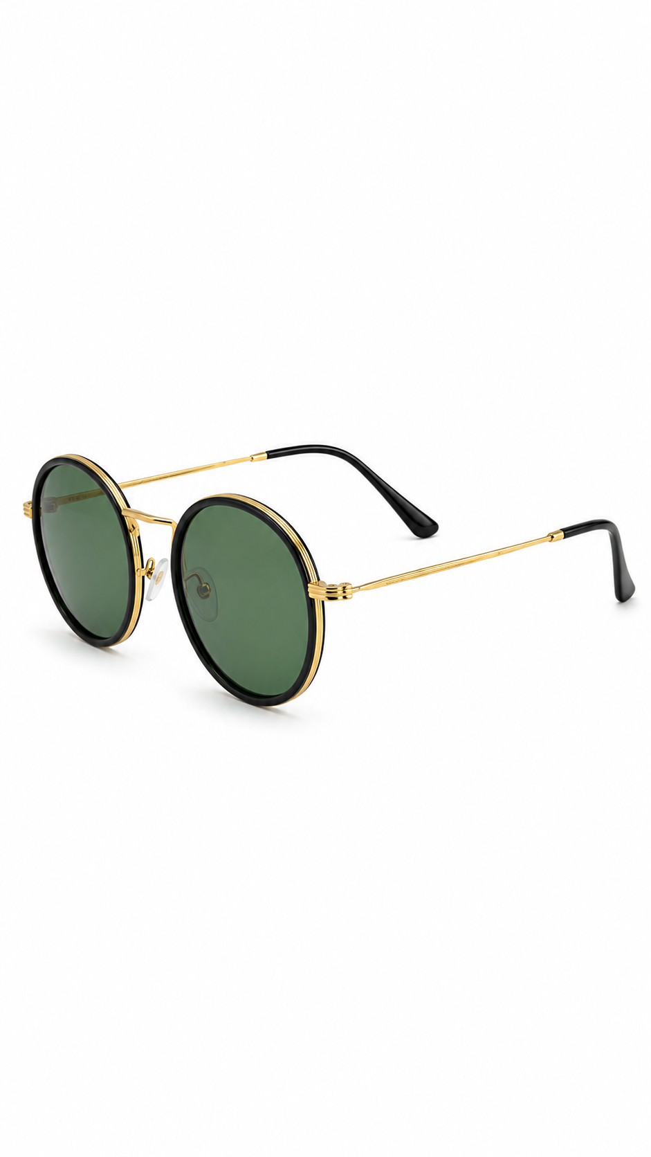 Ray-Ban RB3647 002 Round Double-Bridge Black G-15 Sunglasses