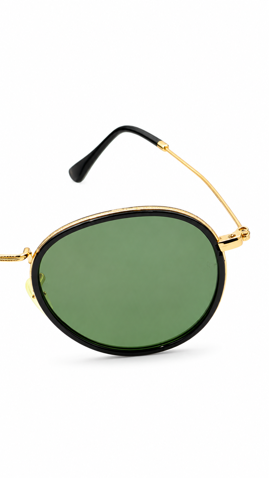 Ray-Ban RB3647 002 Round Double-Bridge Black G-15 Sunglasses