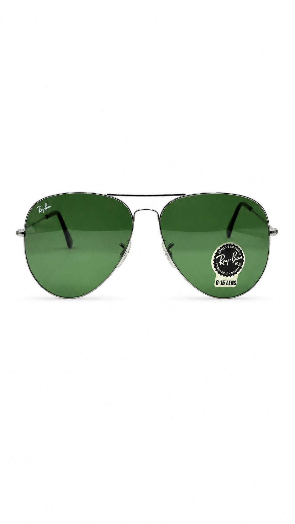 Ray-Ban Aviator Large Metal II Sunglasses (RB 3026 003/32 62mm) – Silver Frame / G-15 Green