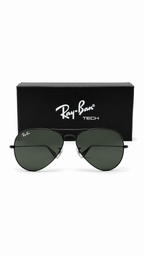 Ray-Ban RB3026 Aviator Large Metal Green Lens Sunglasses
