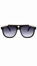 Louis Vuitton Z0936E C1 Sunglasses – Black & Gold Frame with Grey Gradient Lenses