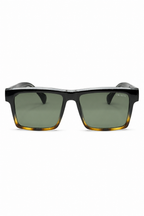 Prada Symbole Square Sunglasses (SPR 07Y / 2070 54mm) – Black & Tortoise / Green Lenses