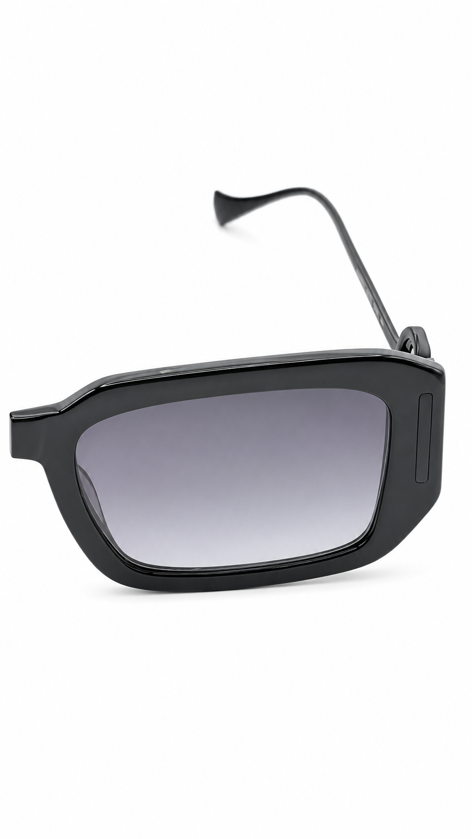 Gucci Interlocking G Rectangular Sunglasses – Black Frame / Grey Gradient Lenses (55-19-140)