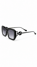 Gucci Interlocking G Rectangular Sunglasses – Black Frame / Grey Gradient Lenses (55-19-140)