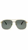 Gucci Aviator Sunglasses – Gold Frame / Green Lenses (61-14-145)