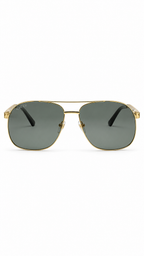 Gucci Aviator Sunglasses – Gold Frame / Green Lenses (61-14-145)