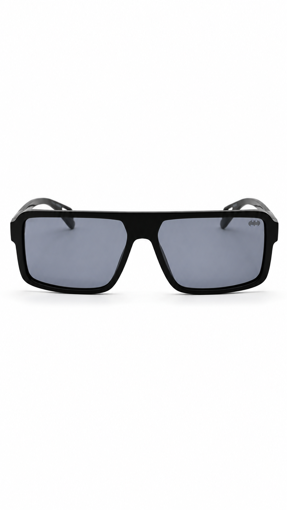 DC Comics Batman Square Flat-Top Sunglasses – Matte Black Frame / Grey Lenses