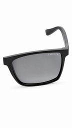Lacoste Rectangular Matte Black Sunglasses – Silver Mirror Lenses (56-16-140)