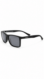 Lacoste Rectangular Matte Black Sunglasses – Silver Mirror Lenses (56-16-140)